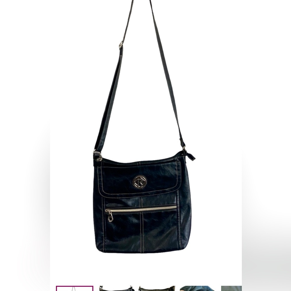 RELIC VEGAN LEATHER CROSSBODY BLACK PURSE